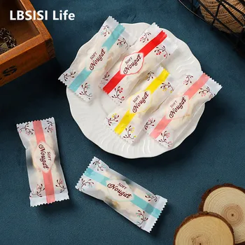 

LBSISI Life 200pcs soft Nougat Candy Bag Candy Clover Toffee Sweets Dessert Machine Small snowflake Crisp Bag