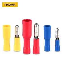 40 pces fêmea e masculino isolado elétrica rápida emenda fio terminais conector friso bala terminal para 22 wiring 10awg fiação de áudio