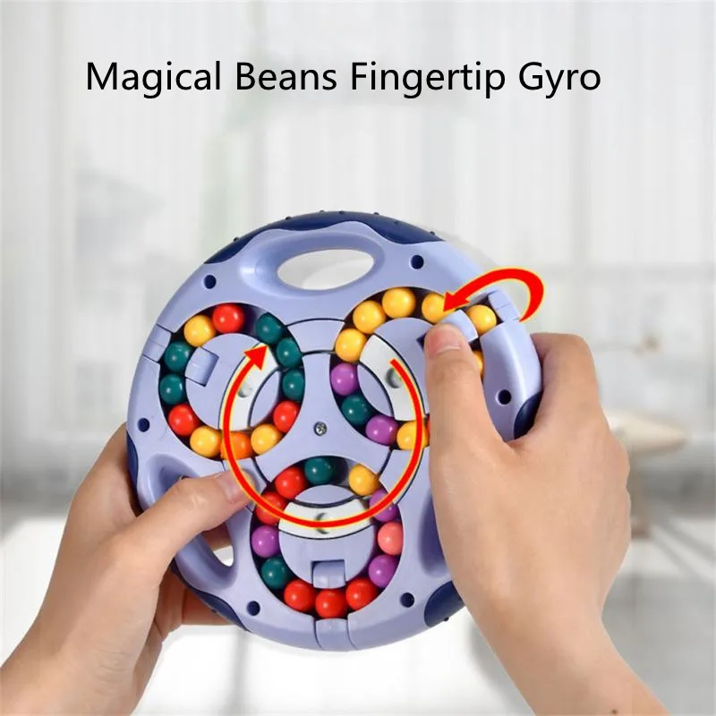 Puzzle Box Toy Creative Decompression Gyro Toy Fingertip Puzzle Bean Toy for Kid 
