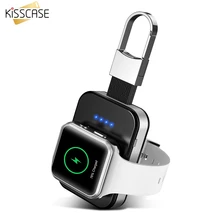 KISSCASE, брелок, беспроводное зарядное устройство для Apple i Watch 5 1 2 3 4 950 мАч, портативное беспроводное зарядное устройство, внешний аккумулятор для i Watch