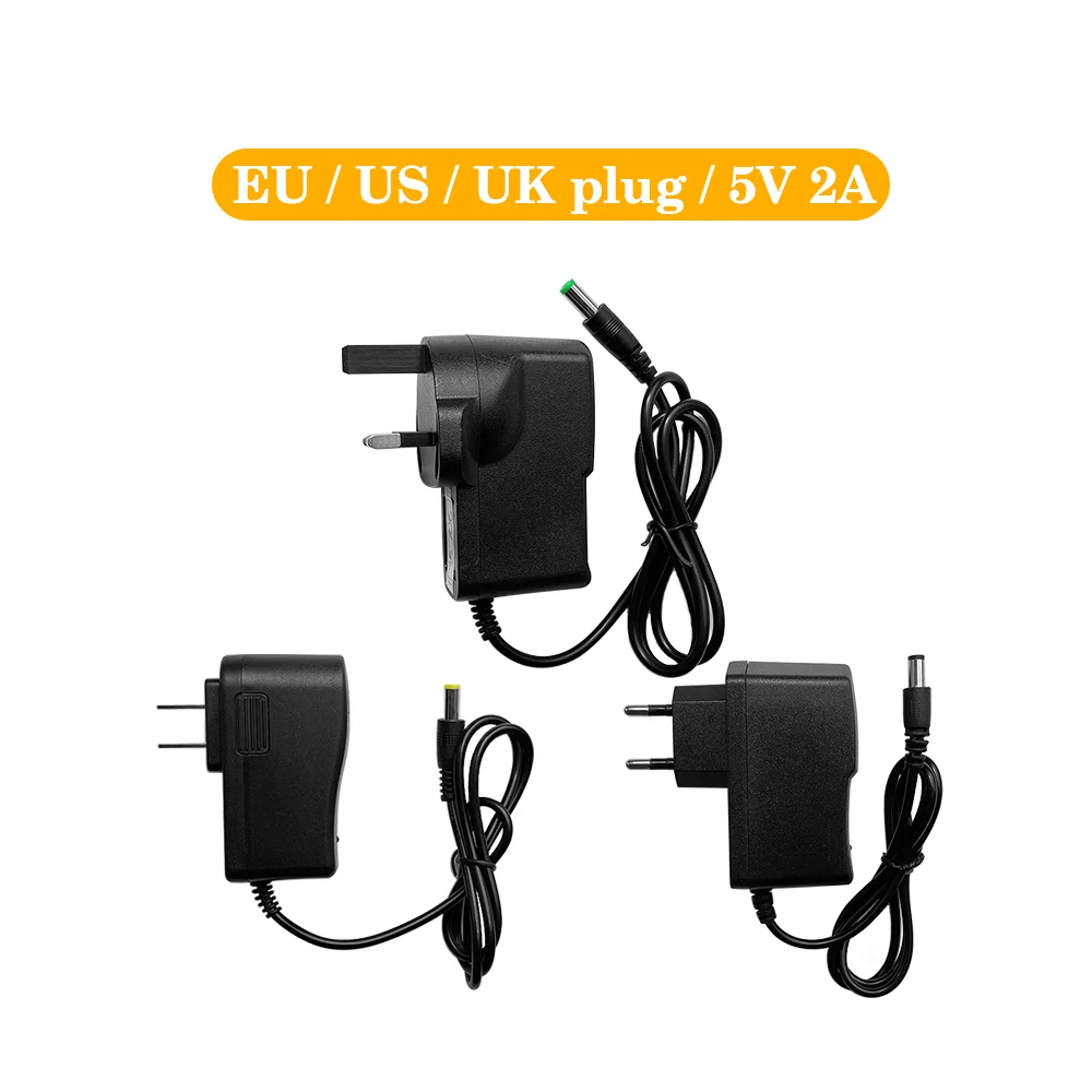 1PC 100V-240V 5V 2A EU/US/UK Plug DC Adapter for 18650 Lithium Battery laser level Charger adaptador de corriente power adapter