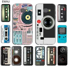 EWAU de moda retro mix cinta de cassette de volumen de la Cámara de la caja del teléfono duro para Samsung Galaxy J7 J6 J5 J3 J2 2015, 2016 primera versión 2017 EU EE. UU.