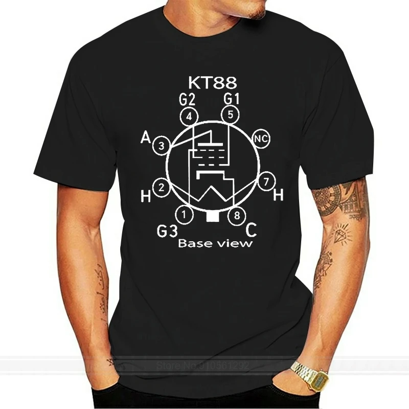 Тяжелые футболки KT88 с принтом вакуумных трубок вес 88 S-5XL Мужская брендовая