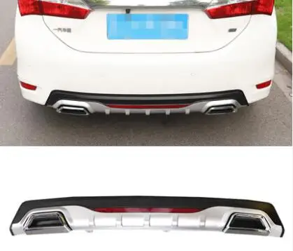 Для Corolla Body kit спойлер- для Toyota Corolla ABS задний спойлер передний бампер диффузор защитные бамперы - Цвет: Прозрачный