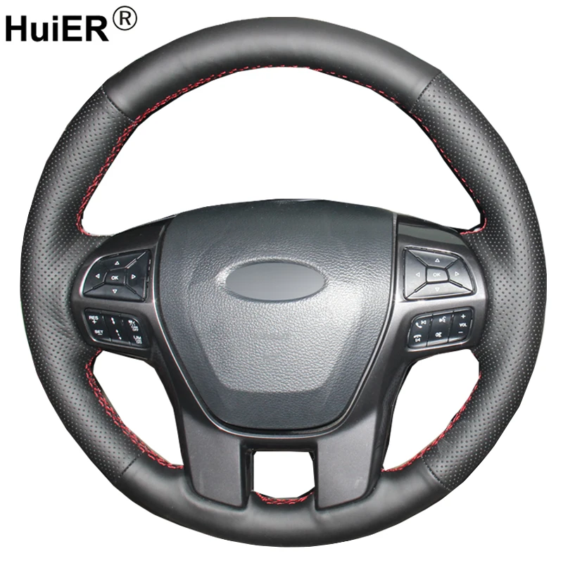 Ручной швейный чехол рулевого колеса автомобиля коса Volant Funda Volante для Ford Ranger 2016 2017