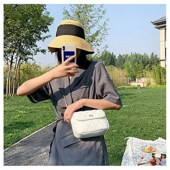 

New Women's Handbag Shoulder Strap Flap Crossbody Bag PU Leather 2020 Ladies Chain Small Square Bag Designer Shoulder Bag