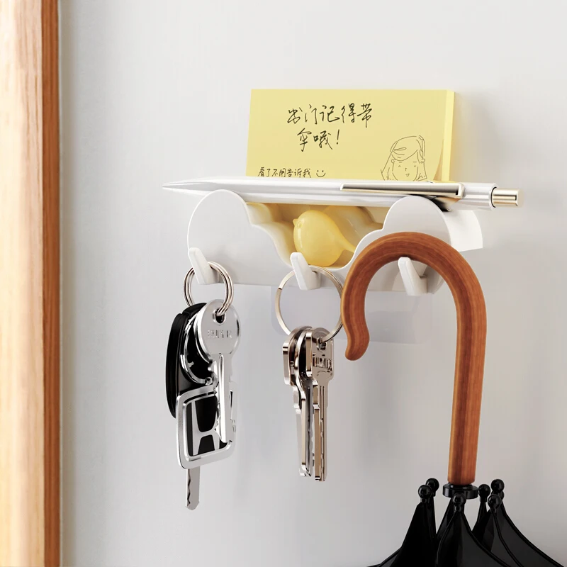 

Multi-function Hook Creative Bird Shape Wall Seamless Hook Bathroom Strong Adhesive Hook Wall Mount Key Holder Organizer