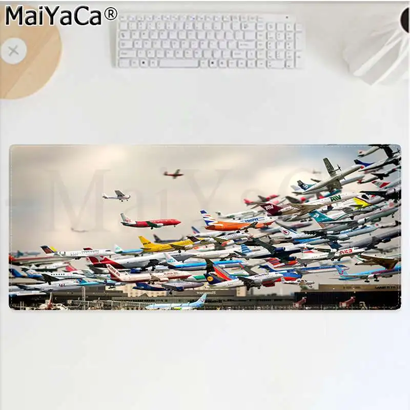 MaiYaCa в запасе самолета полета облака Блокировка края коврик для мыши игровой резиновый ПК компьютерный игровой коврик для мыши - Цвет: Lock Edge 30x80cm