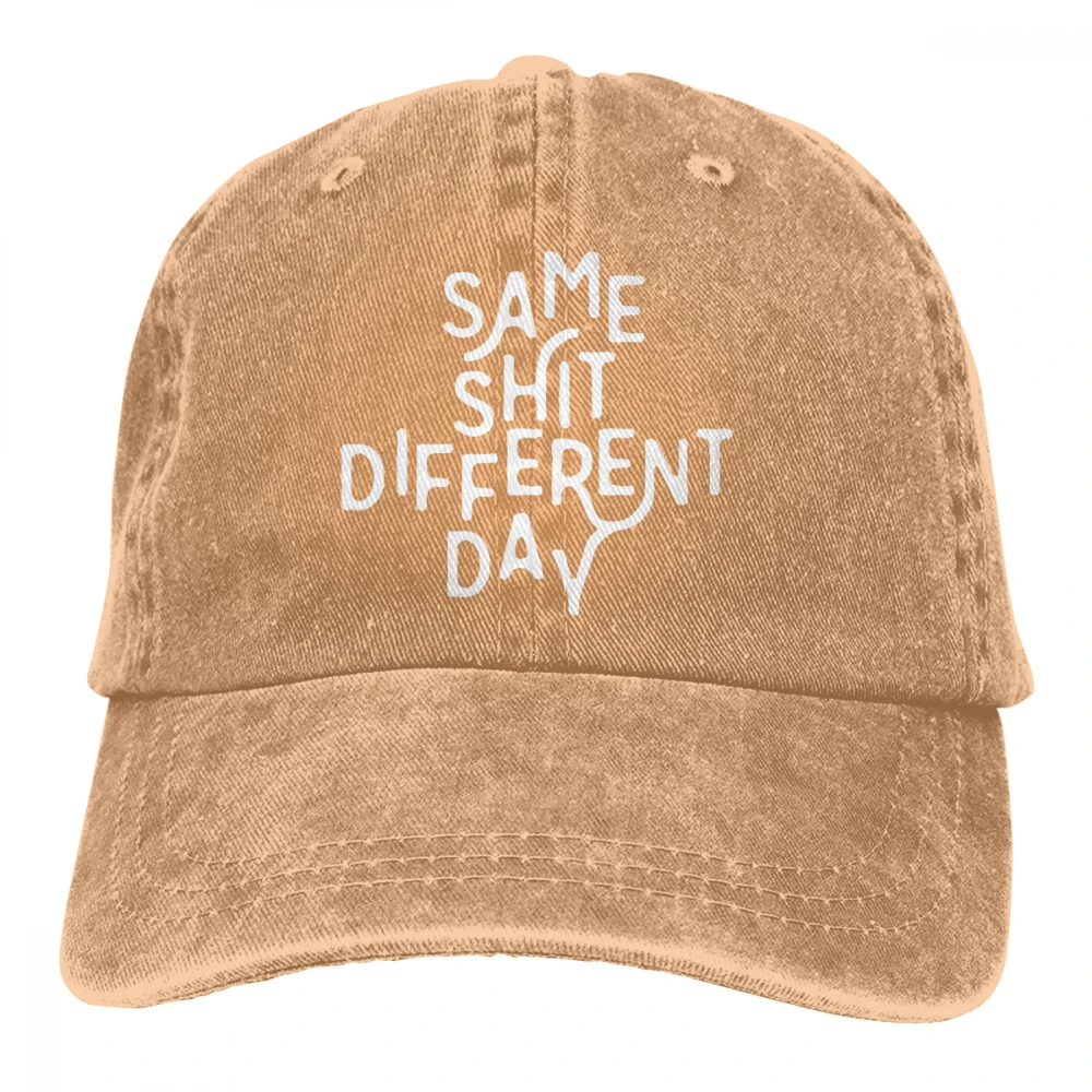 Одинаковая говна различных дней Casquette темно-синий унисекс Мужские Женские джинсовые бейсболка с ремешком кепки Регулируемый Гольф папа шляпа - Цвет: Хаки