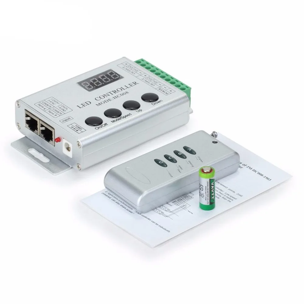 

Manufacturers Direct Selling HC008 Aluminum Case Symphony Controller WS2811 WS2812B Colorful LED Strip Controller Currently Avai