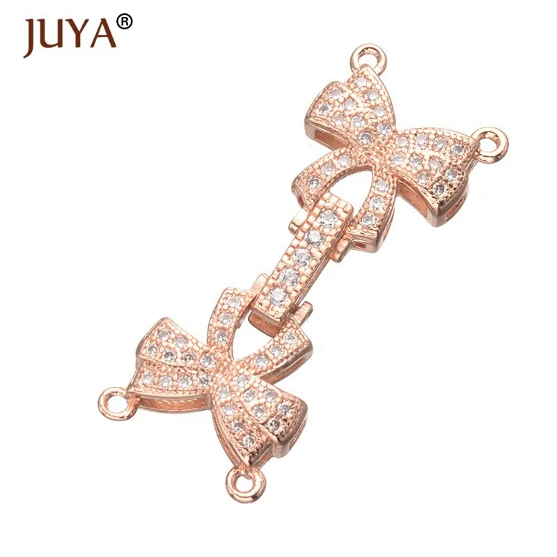 rose gold Золотая Серебряная бабочка из розового золота очаровательные застежки аксессуары для жемчужное ожерелье делая браслеты ожерелья своими руками крючки застежка - Цвет: rose gold
