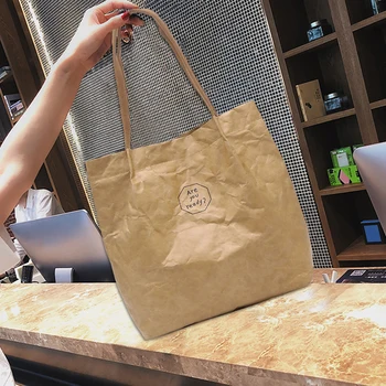 

2020 New Harajuku style Women Waterproof Casual Tote Female Wrinkled Shoulder Bag Simple Solid Shopping Bag Handbag Sac A Main