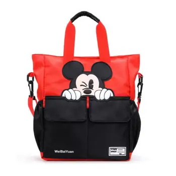 

New Pupils Tutor Bag Middle School Student Tote Bag Canvas Messenger Bag Children's Mickey Minnie Bags Men and Women Travel Bag