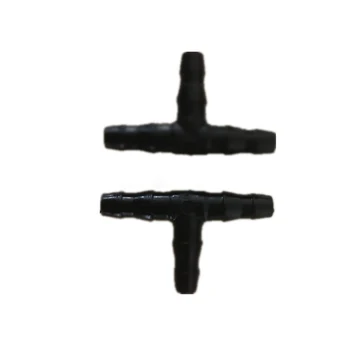 

50pcs Black Plastic Garden hose tee connector water splitter garden irrigation tee T type barb connector irrigation Greenhouse