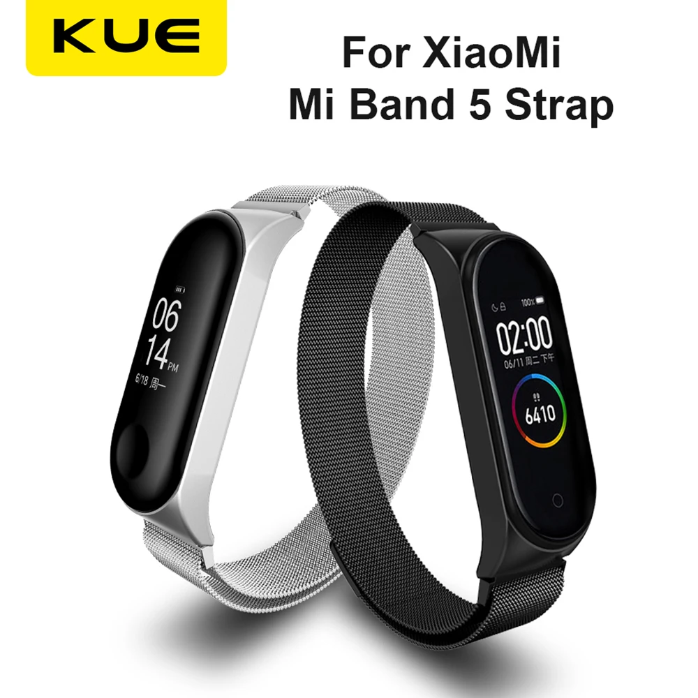 Браслет из нержавеющей стали для Xiaomi Mi band 5 легкий ремешок наручных смарт часов
