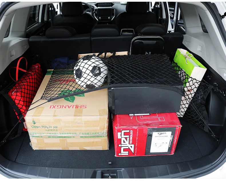 QHCP нейлоновый Автомобильный задний багажник сетчатый мешок для хранения Органайзер сетка авто аксессуары для Subaru Forester Outback Legacy XV 2013
