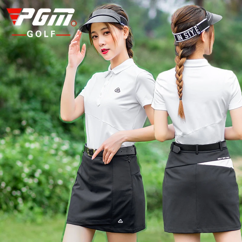 

PGM Women Tops Fit Summer Short Sleeved Golf Shirt Sportswear Golf/Tennis Clothes Wear Jerseys Breathable Quic-dry T-shirts