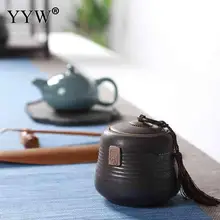 Ремесленная чайная коробка с цветами, цилиндрическая банка для хранения кофе, чая, жестяная банка для хранения, упаковочная коробка для чая, керамическая банка, чайные пакетики