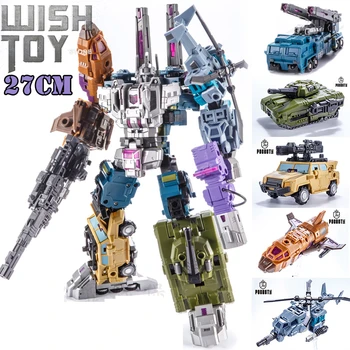 

Transformation Bruticus 5IN1 G1 PT05 PT-05 Oversize 27CM Anime Action Figure Robot Kids Toys Combination Deformation Collection