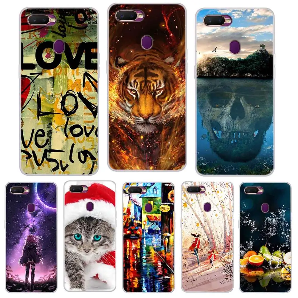 For OPPO AX7 Case 6.2'' Silicone Soft Print Phone Case For OPPO A7 OPPOA7 CPH1901 Case Coque For OPPO A5S A7 A 7 ax7 Fundas