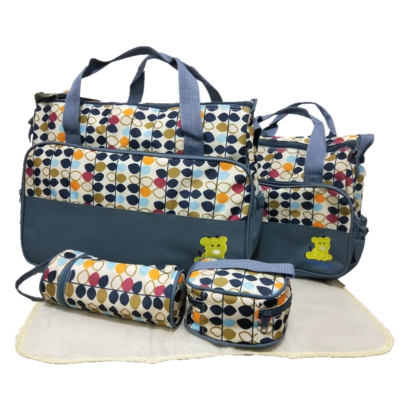 

Personality Design Fashion Mummy Bag Five-Piece Multi-Function Large Capacity Waterproof Mother Bag Travel Storage Supplies