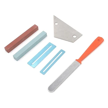 

ABZB-Guitar Luthier Tool Kit Guitar Fret Fingerboard Guards Protectors Fret Rocker Grinding Stone for Guitar Bass Repair Adjustm