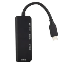 USB C концентратор USB-C до 3,0 концентратор HDMI Thunderbolt 3 адаптер для MacBook samsung Galaxy S9 huawei P20 mate 20 Pro type C usb-концентратор