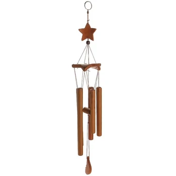 

Wind Chimes Bamboo, Outdoor Garden & Indoor Wind Chime with Natural Relaxing Soothing Sound Bamboo for Home Decoration