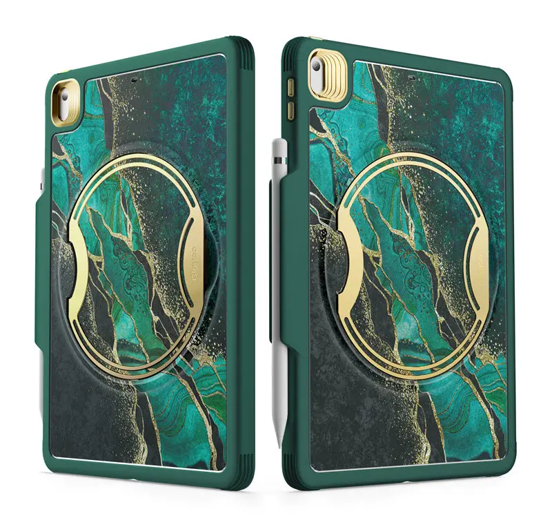 CLAYCO Nebula Case For iPad 10.2 Case (2021/2020/2019) With Built-in Screen Protector Full Body Heavy Duty Protective Case