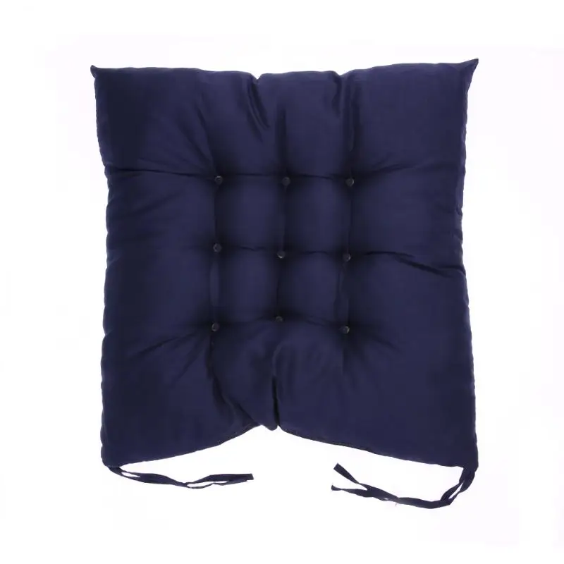 Navy blue Домашняя подушка для офисного стула удобный хлопчатобумажный Декор зимний офисный барный стул на заднее сиденье диван с подушками Подушка Ягодицы Подушка для стула - Цвет: Navy blue