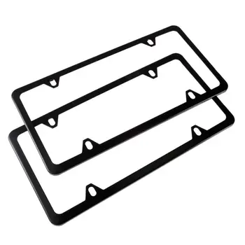 

New Arrival Universal 2PCS Car Licenses Plate Covers Waterproof License Tag Stainless Steel Metal Frame