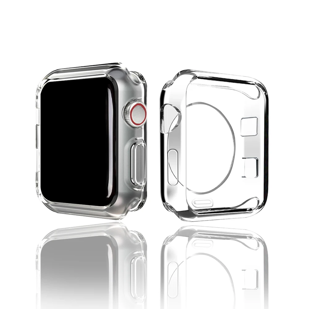 

Watch Cover Case for Apple Watch 6 5 4 3 2 42MM 38MM Soft 360 Slim Clear TPU Screen cases for iWatch series 4/3/2/1 44MM 40MM