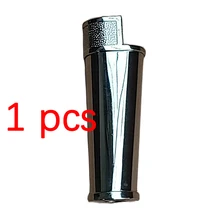  Bright Chrome Zinc Alloy Shell Case For Clipper Cp11 Gas Lighter Leather Cover DIY Handmade 