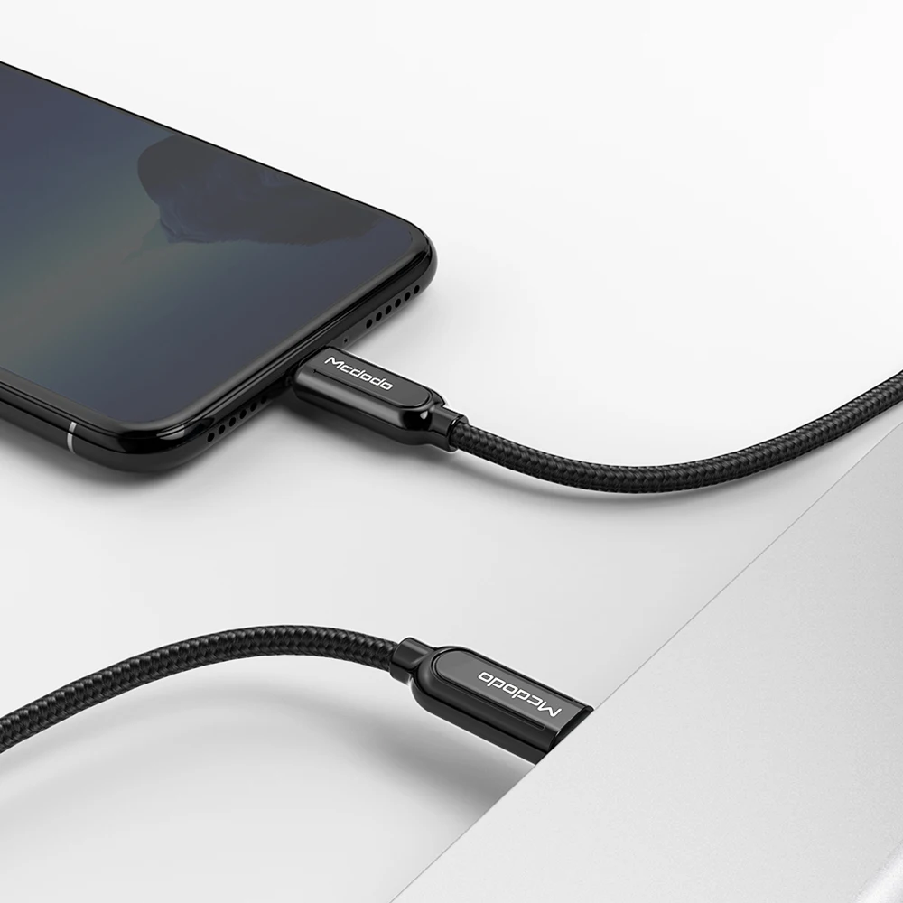 Black Mcdodo usb type C-8 pin кабель для IPhone X XS XR 8 Plus 18 Вт PD Быстрая зарядка USB C кабель для передачи данных для Macbook PD USB шнур - Цвет: Black