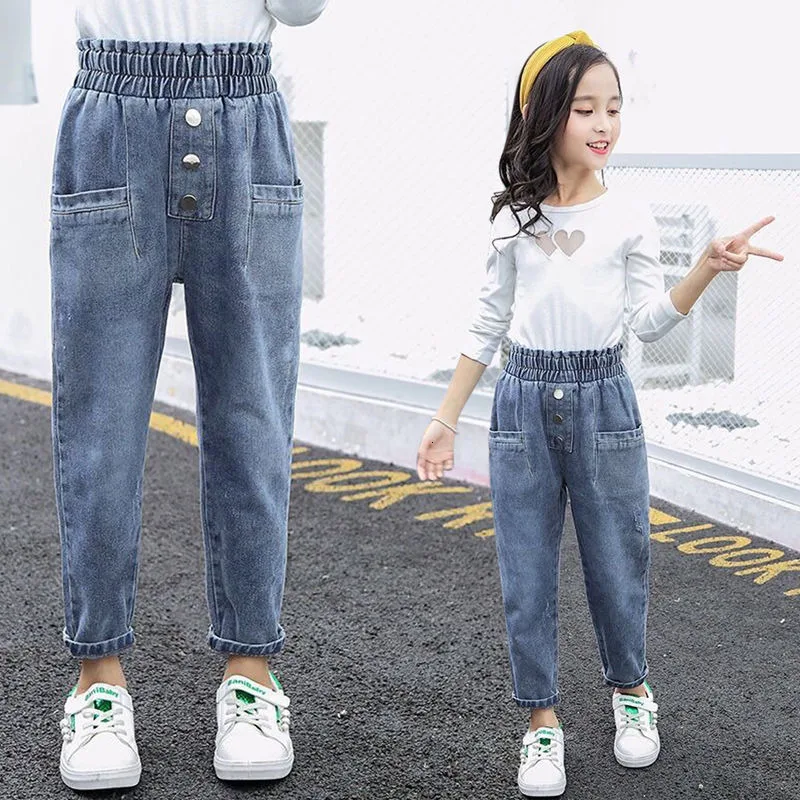 pants Одежда для девочек повседневные джинсы осенне-зимние теплые штаны детские брюки узкие брюки из плюша джинсы на возраст от 4 до 15 лет - Цвет: pants