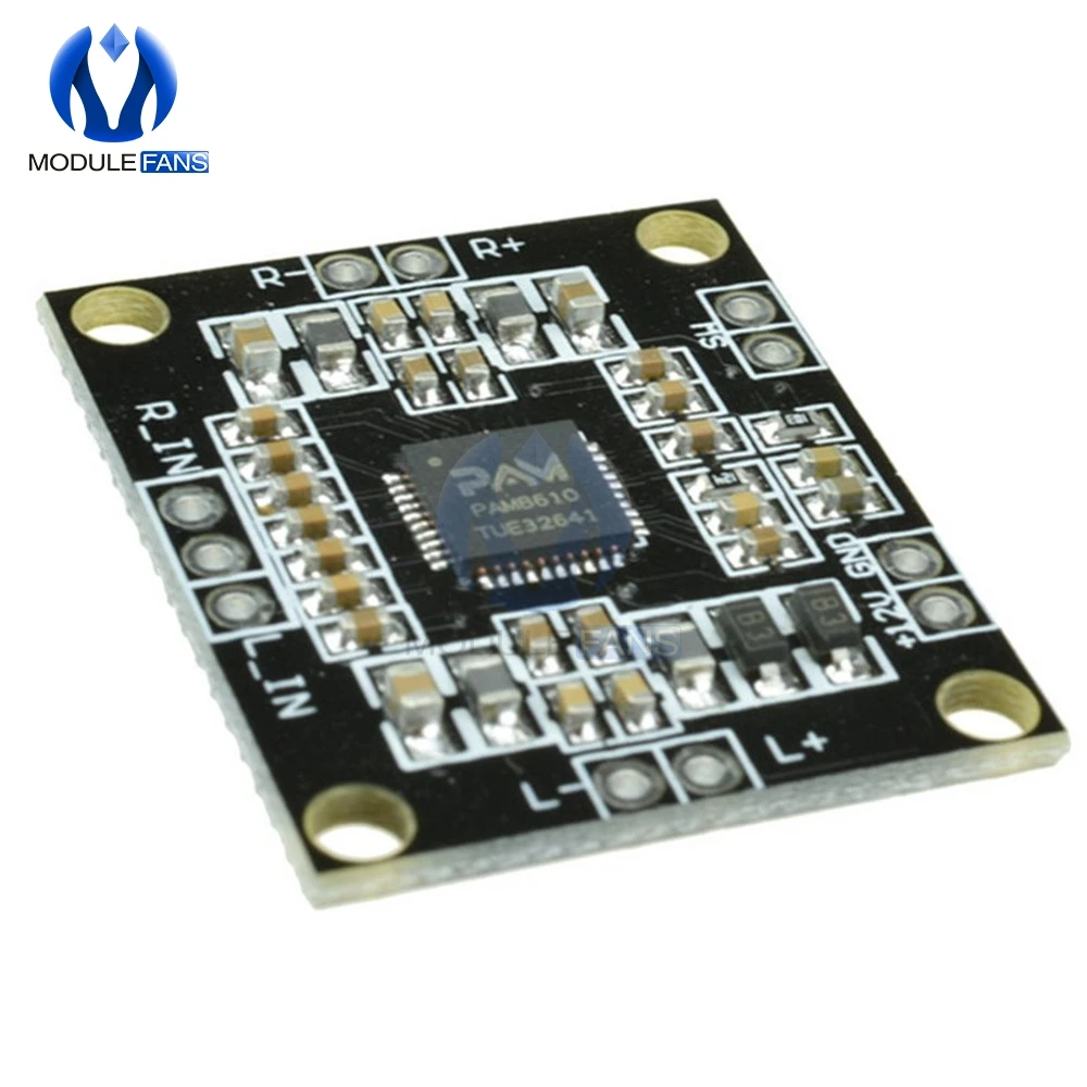 

PAM8610 2x15W Power Amplifier Board Digital Two-Channel Dual Channel Stereo Class Power Amplifier Board Miniature Module 7V-15V