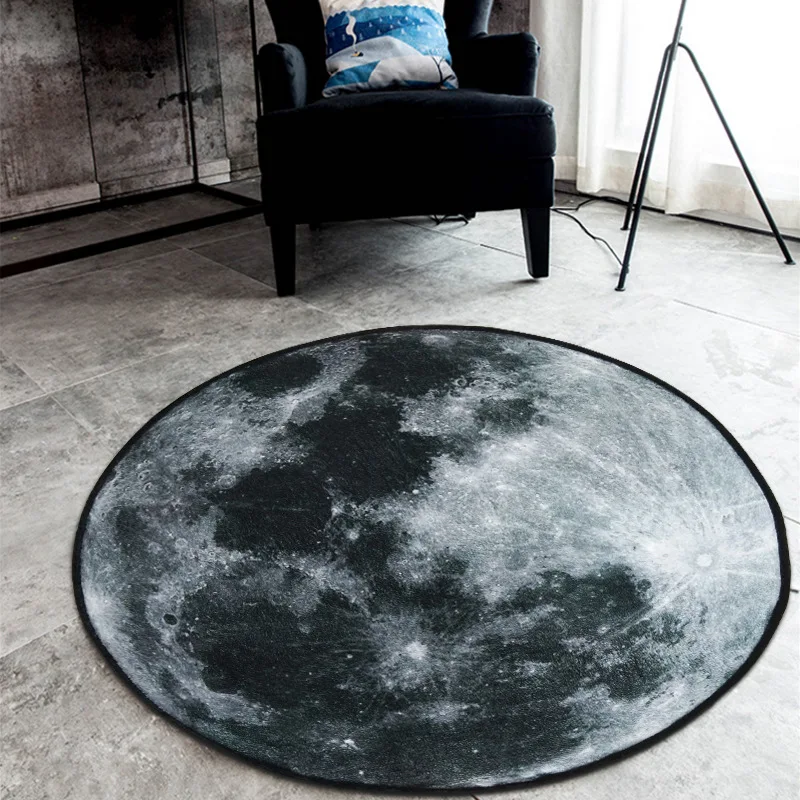 

Northern European-Style Round Suede Carpet Non-Slip Mat for Living Room and Bedroom Bathroom Mat Bath Mat