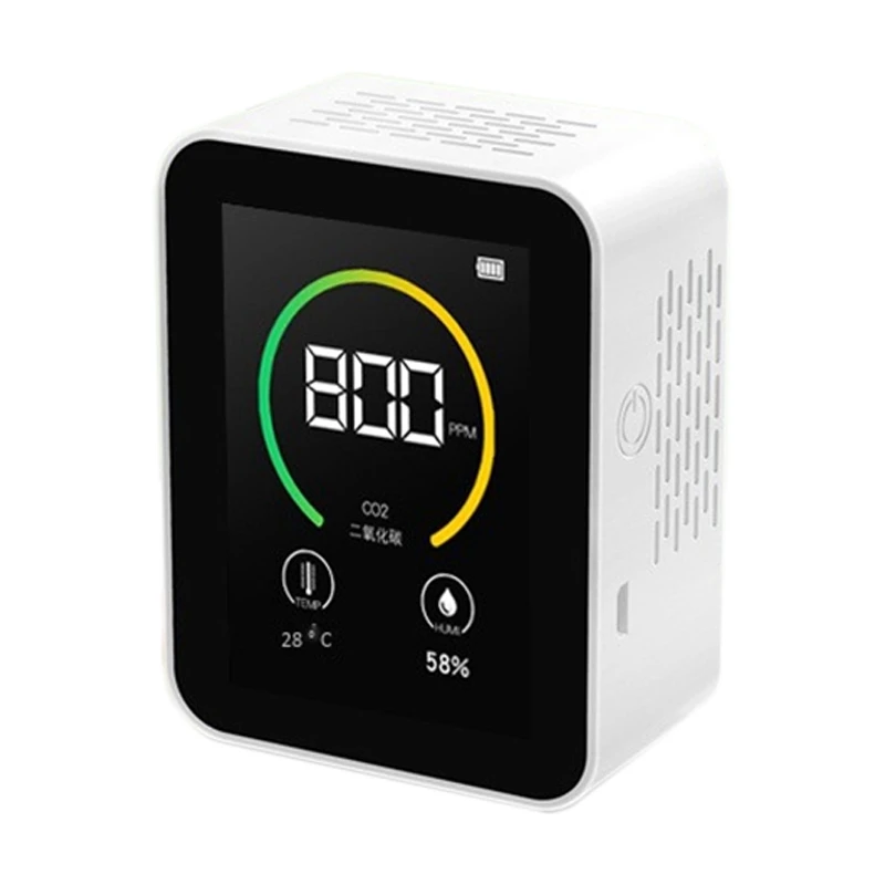 Carbon Dioxide CO2 Detector Gas Concentration Content Color Sn TFT ligent Air Tester Quality Analyzer | Инструменты