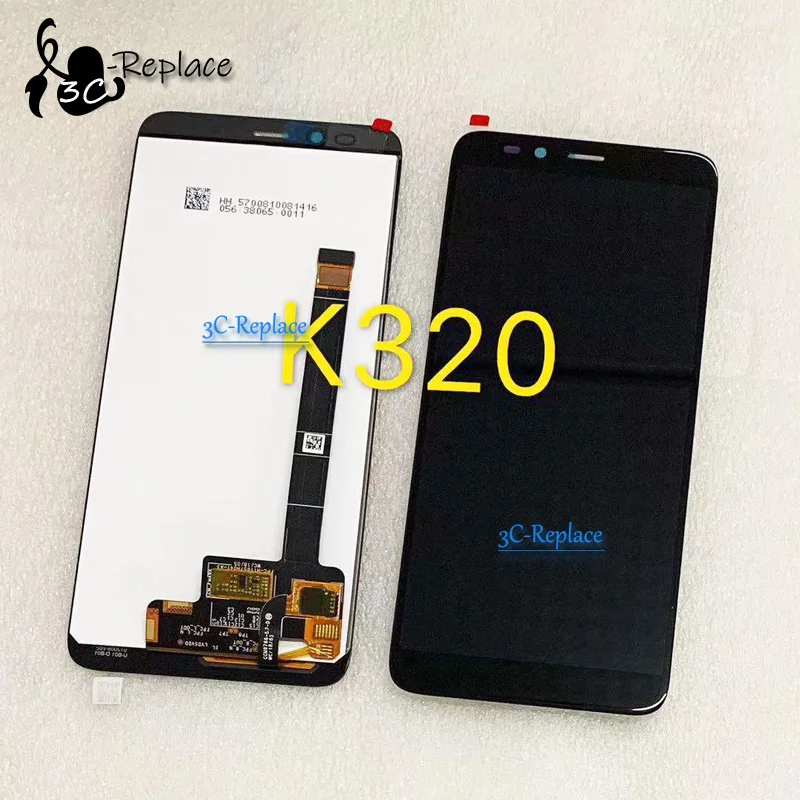 Черный 5,7 дюйма для lenovo K320t ЖК-дисплей+ кодирующий преобразователь сенсорного экрана в сборе запасные части