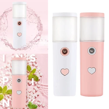 

Portable Mini Nano Face Spray Mist Sprayer 30ml Skin Hydrating Steamer Mister Face Cool Humidifier Skin Care Moisturizing