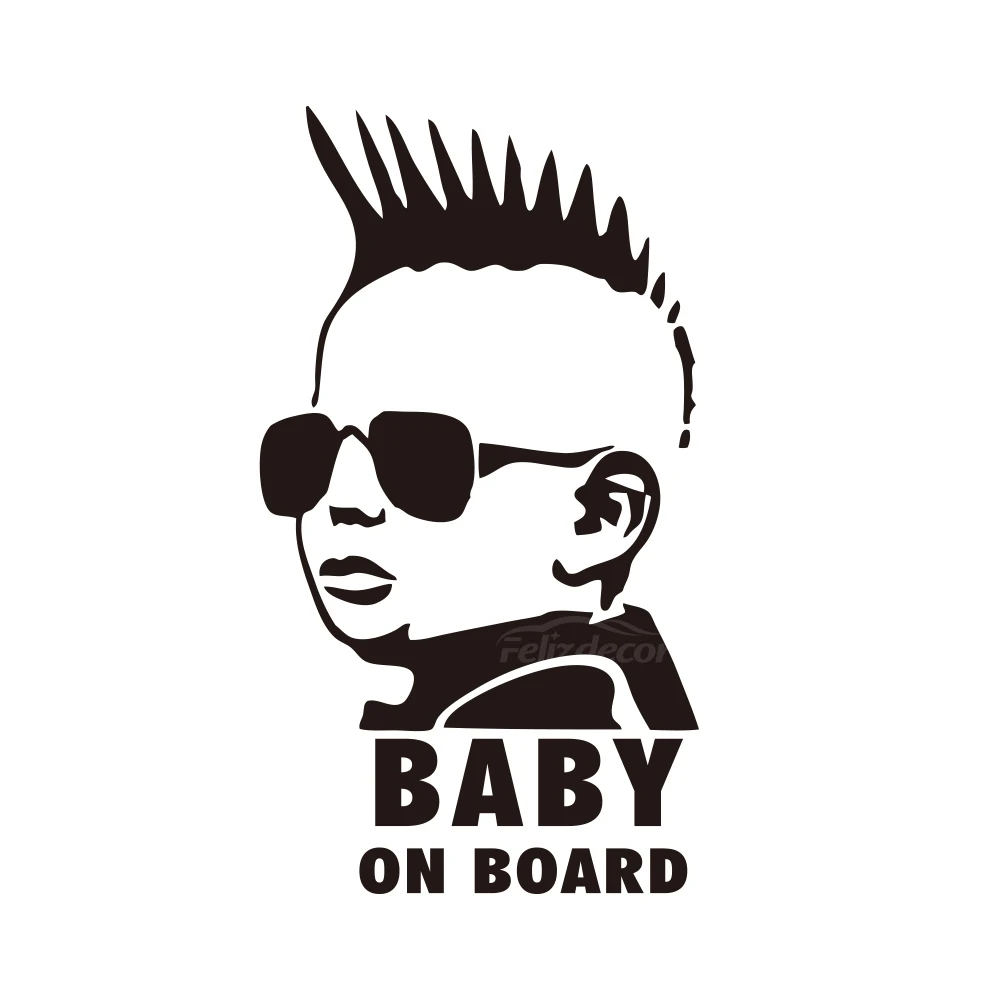 

Baby On Board Funny Sticker Car Decals Vinyl Creative Car Rear Window Decor ZP169