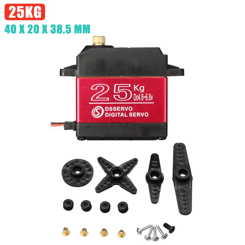 

1/4PCS DSSERVO DS3225 Waterproof Digital Servo 25KG Coreless Metal Gear Digital Servo For 1/8 1/10 1/12 RC Car FPV RC Drone