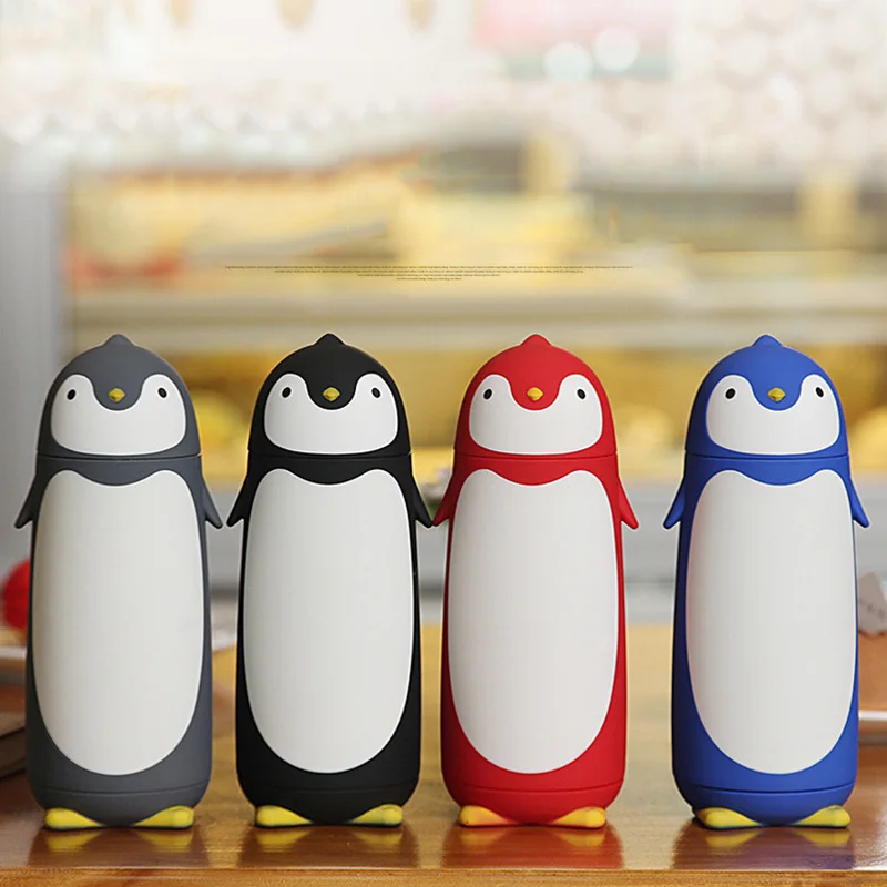 280ml Thermos Cup 304 Stainless Steel Water Bottle Penguin Design Coffee Vacuum Flasks Tea Milk Children Gift | Дом и сад