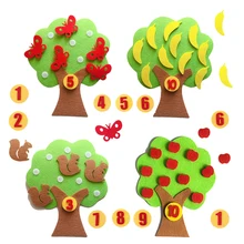 Милые Сделай Сам тканевые Развивающие Игрушки для раннего обучения Обучающие приспособления яблони Математические Игрушки Обучающие детский сад ручные детские игрушки