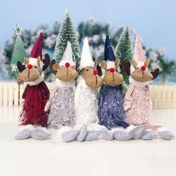 Новые рождественские украшения 2019 ткань кисточка Рождественская Кукла лося рождественские украшения для дома Navidad подарок для детей