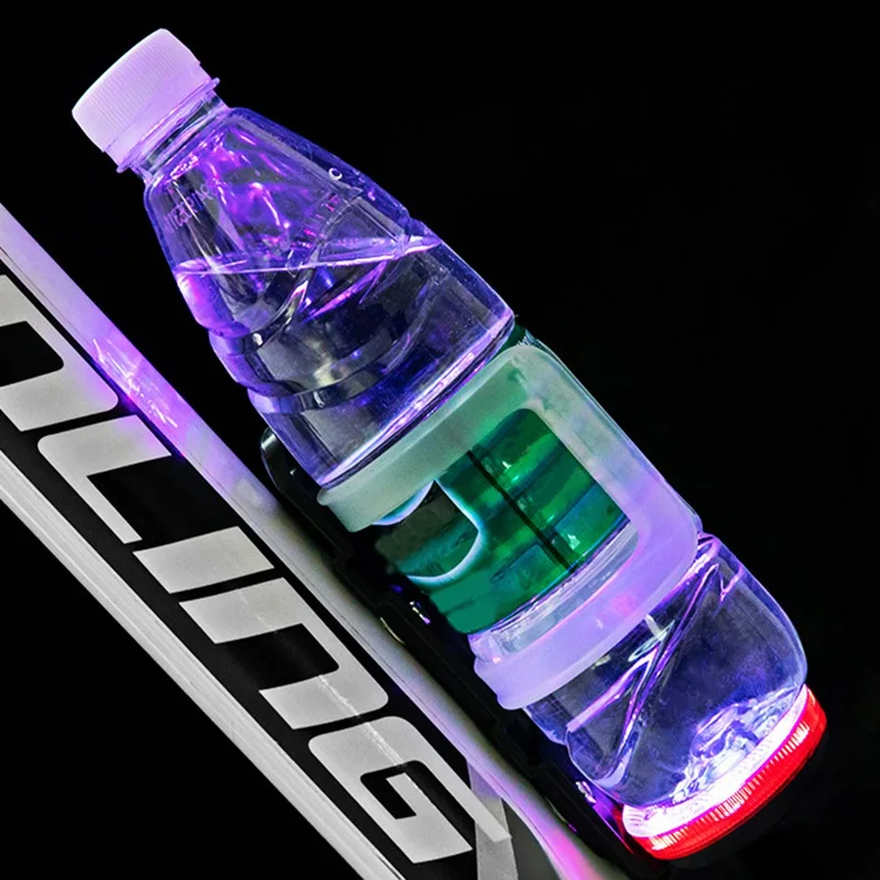 Bike Bottle Holder With USB Charging LED Lamp Bicycle Cycling Mountain Road Kettle Bracket Cages Rack |