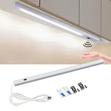 3 цвета USB светодиодный светильник под шкаф бар светильник lumiere светодиодный светильник для шкафа 5 в ручной развертки светильник s датчик движения спальня кухня