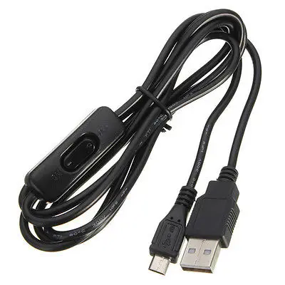 1,5 м Micro USB кабель для зарядного устройства с переключателем ВКЛ/ВЫКЛ для Raspberry Pi