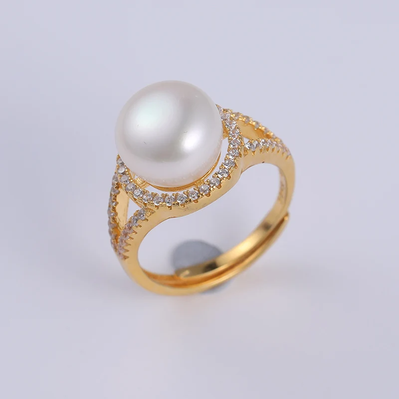 

Adjustable White Pearl Rings 925 Sterling Silver Jewelry On Sale Natural Pearl Rings Wedding Fine Jewelry