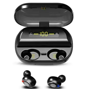 

Bluetooth 5.0 Earphone 8D Stereo Wireless Earphone Sport Waterproof Handsfree Earbuds Headset with 4000 mAh Power Bank